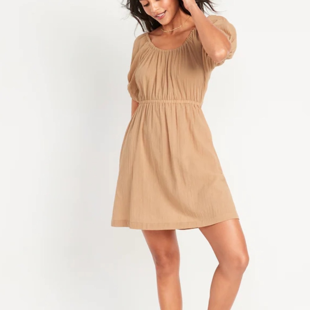 Brown swing dress